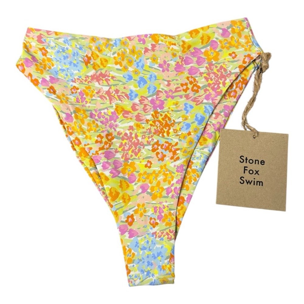 Stone Fox‎ Swim Sumatra Bottom in Flower Fields Print XS NWT - Picture 4 of 10